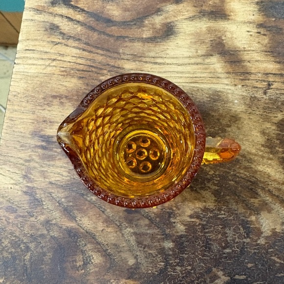 Vintage Fenton Amber Hobnail Glass Pitcher - Picture 3 of 6